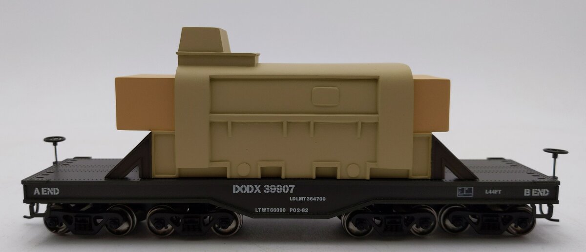 Athearn 92243 HO Scale DODX Heavy Duty Flat Car #39907 LN/Box