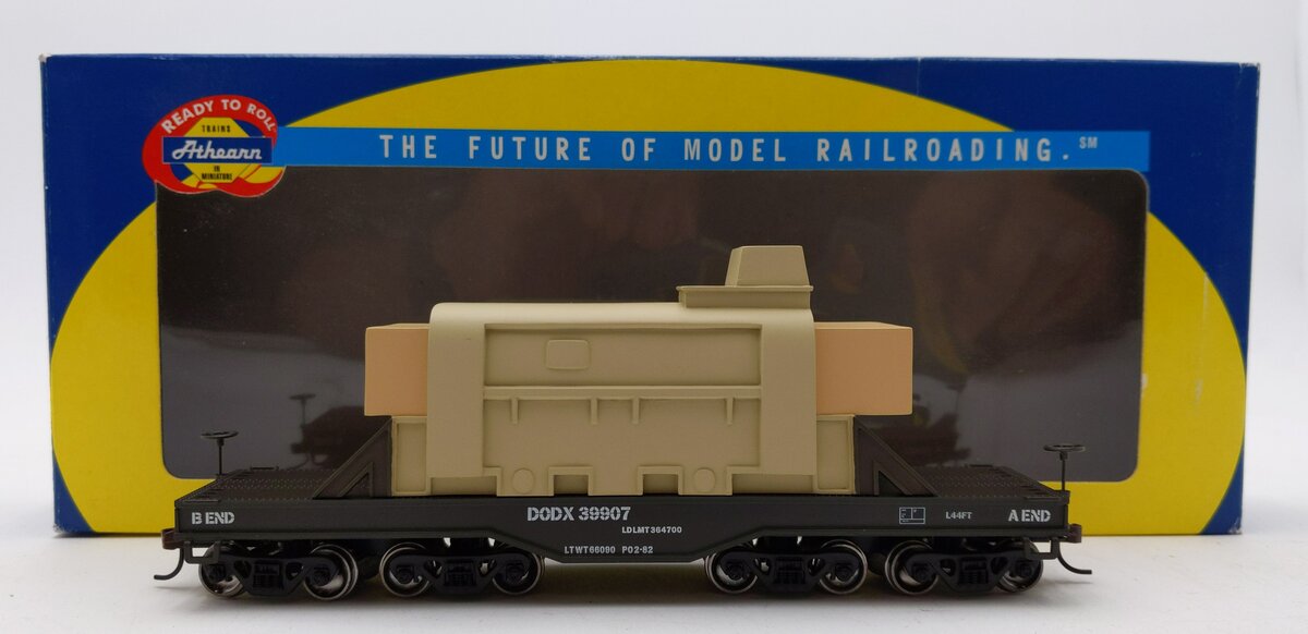 Athearn 92243 HO Scale DODX Heavy Duty Flat Car #39907 LN/Box