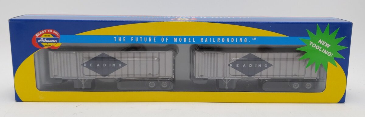 Athearn 70940 HO Scale Reading 40' Fruehauf Exterior-Post Containers LN/Box