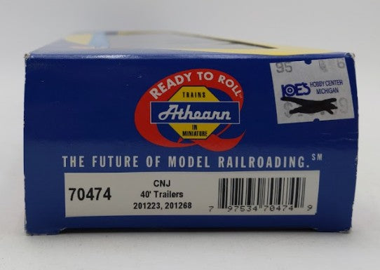 Athearn 70474 HO CNJ 40' Piggyback Trailer #2 RTR (Set of 2)