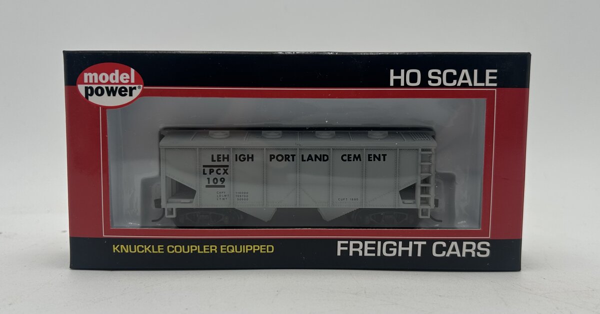 Model Power 98081 HO Portland Cement RTR 36' 2-Bay Covered Hopper Road # 109