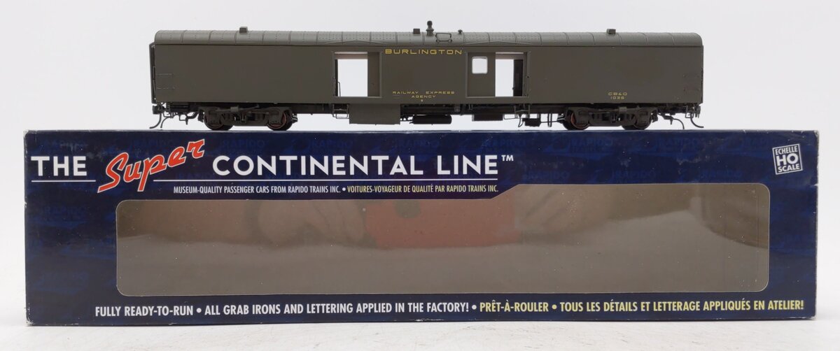 Rapido Trains 106175 HO Chicago Burlington & Quincy Baggage Express #1036 MT/Box