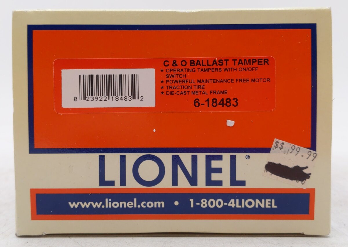 Lionel 6-18483 O Gauge Chesapeake and Ohio M of W Ballast Tamper