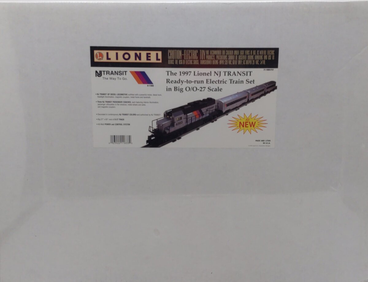 Lionel 6-11833 O New Jersey Transit Passenger Set II NIB – Trainz