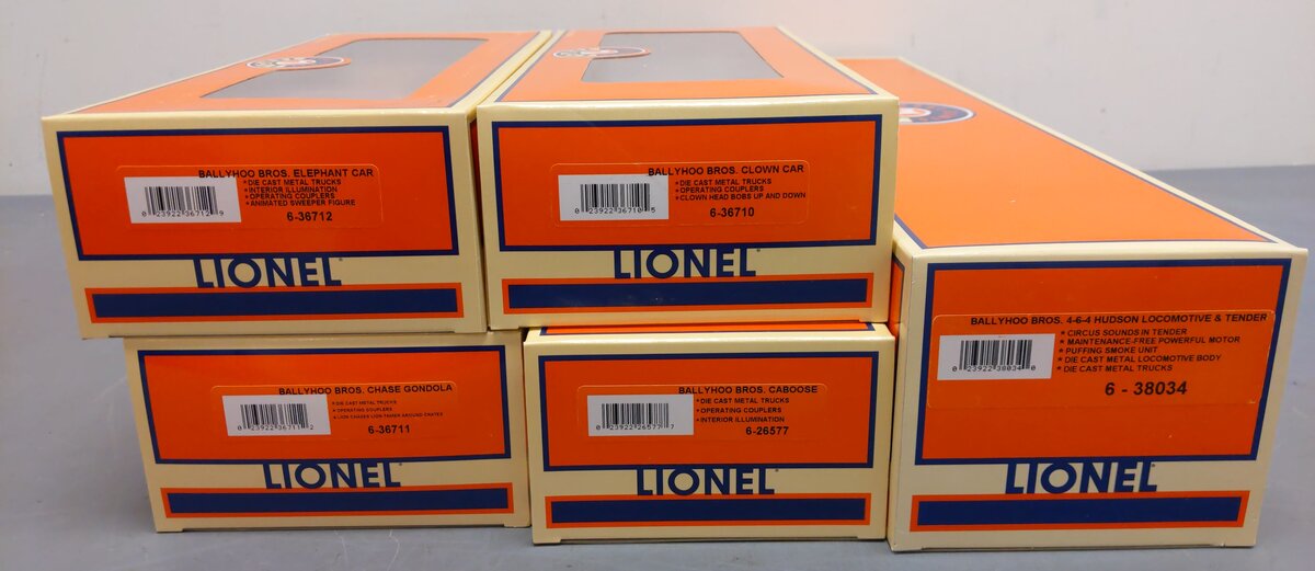 Lionel 6-31931 Ballyhoo Brothers Circus O Gauge Steam Train Set LN/Box