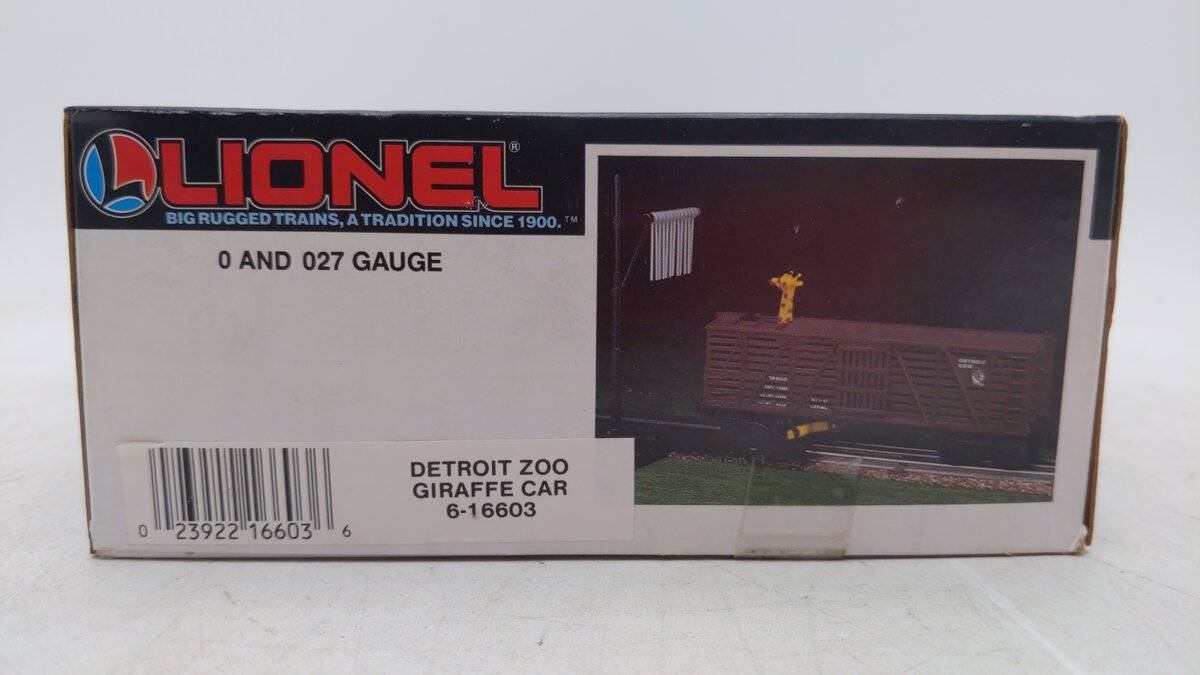 Lionel 6-16603 O Gauge Detroit Zoo Giraffe Operating Car LN/Box