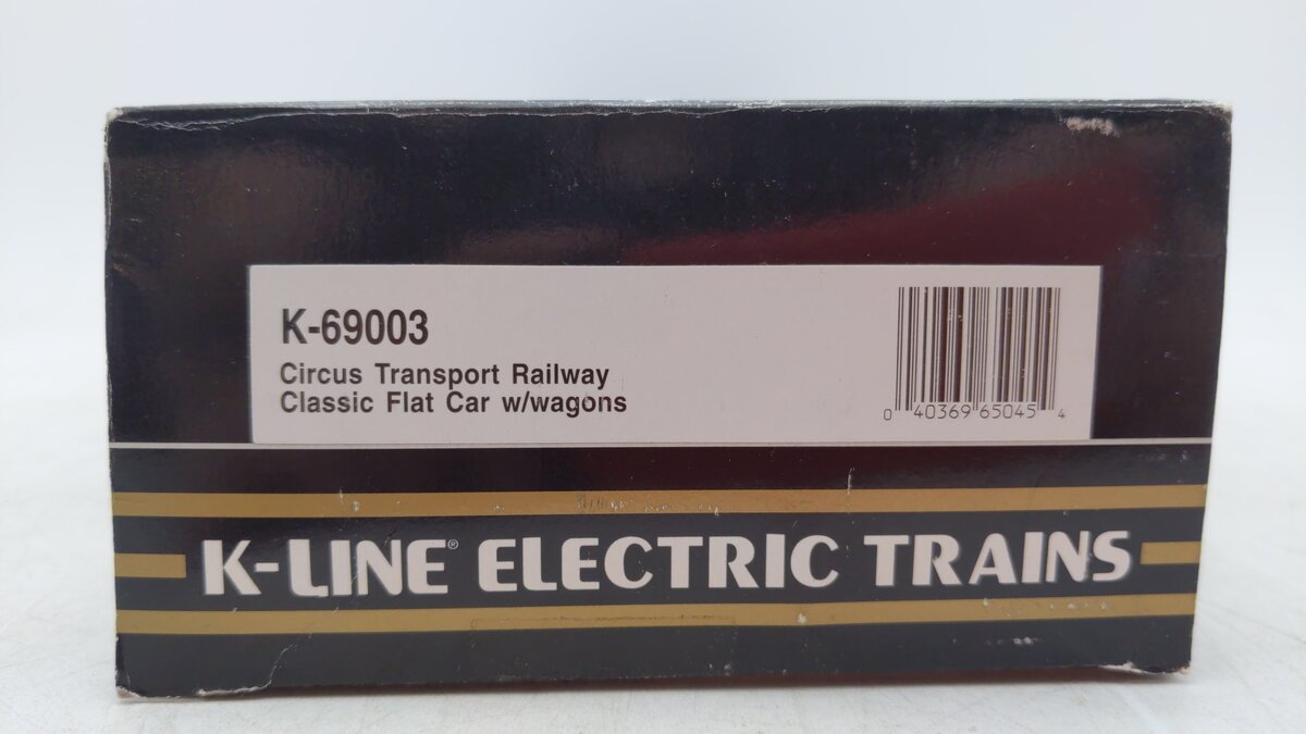 K-Line K-69003 O Gauge Circus Transport Railway Flatcar #69003 with Wagons LN/Box