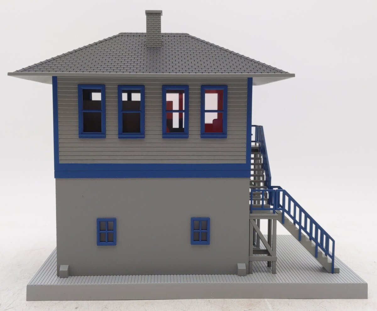 MTH 30-9011 O Gauge Gray & Blue Switch Tower LN/Box