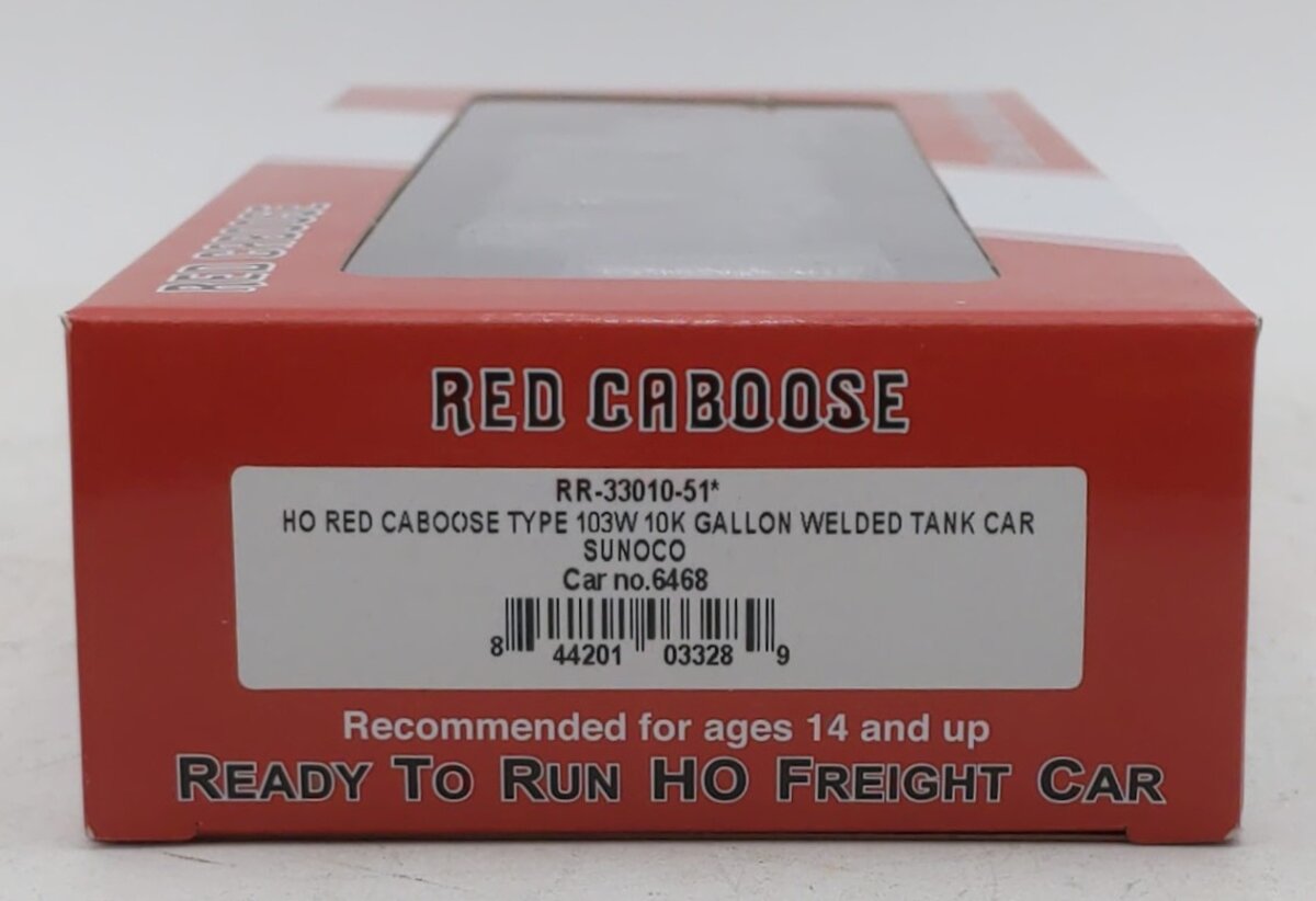 Red Caboose RR-33010-51 HO Sunco 103W 10K Gallon Welded Tank Car #6468 LN/Box