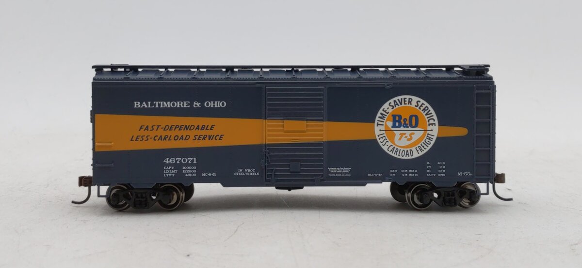Athearn 70100 HO Scale Baltimore & Ohio 40' Youngstown Door Boxcar #467071