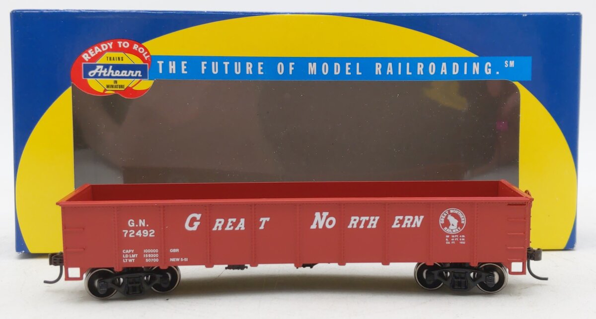 Athearn 94329 HO Scale Great Northern 40' Gondola #72492
