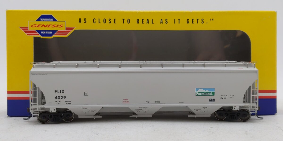 Athearn G4265 HO Scale FLIX Trinity 5161 Cu.Ft. Covered Hopper #4029 EX/Box