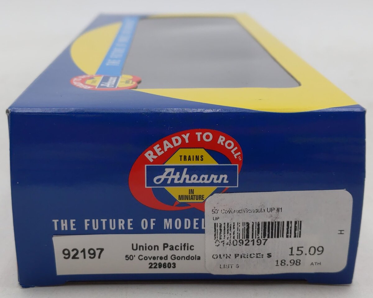 Athearn 92197 HO Union Pacific RTR 50' Covered Gondola #229603
