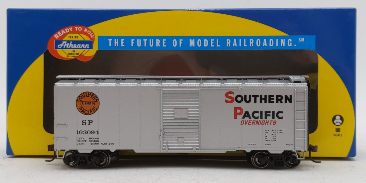 Athearn 70027 HO Southern Pacific RTR Silver 40' Boxcar #163094 w/YSD