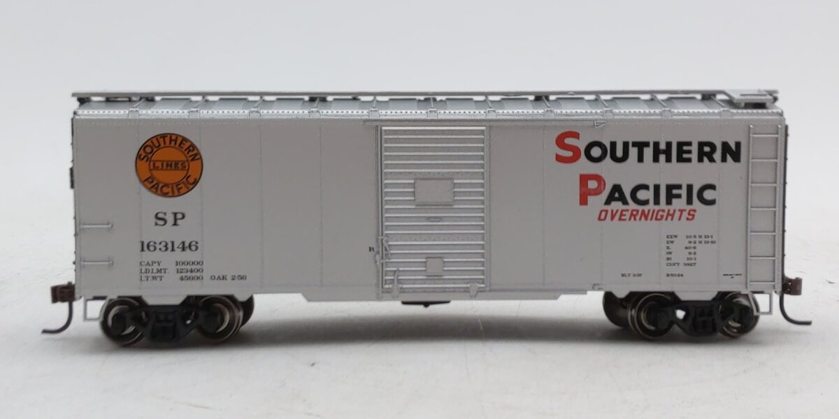 Athearn 70028 HO Southern Pacific Overnight RTR Silver 40' YSD Box #163146