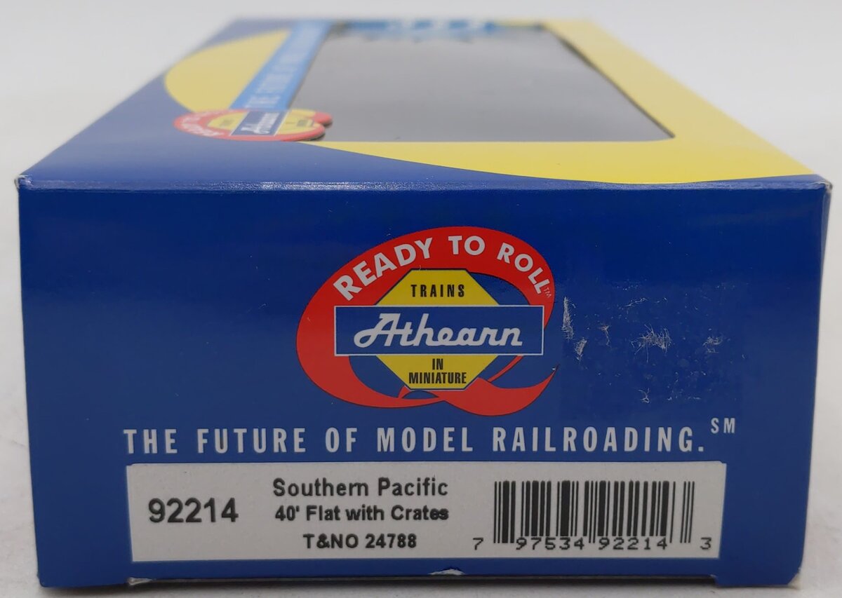 Athearn 92214 HO Southern Pacific 40' Flat W/3 Crates T&NO # 24788
