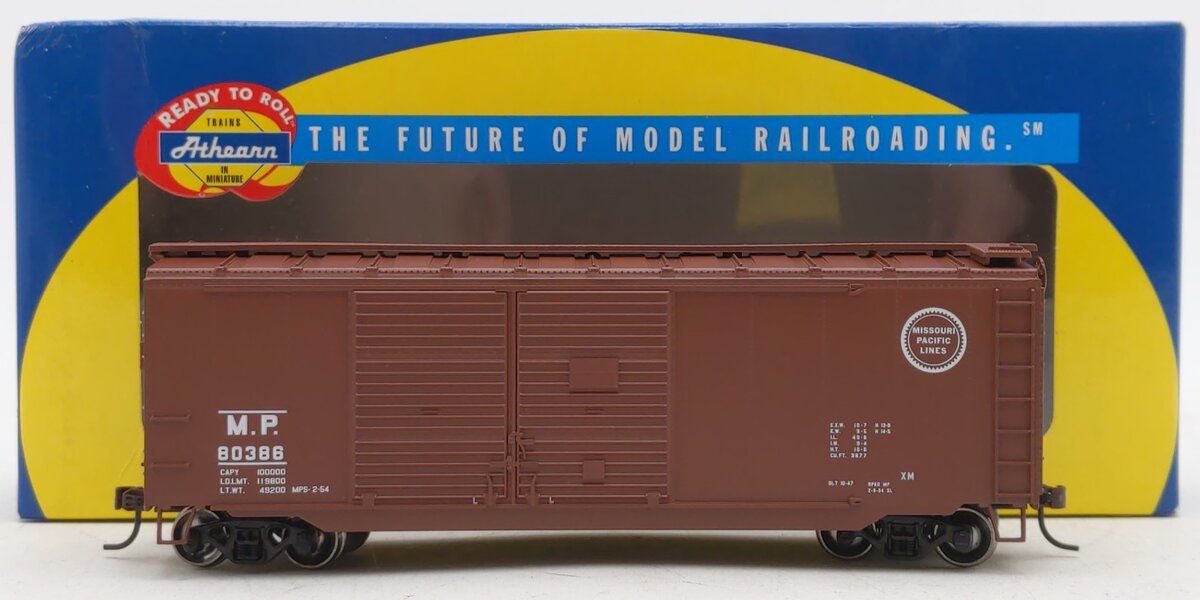 Athearn 70876 HO Missouri Pacific RTR 40' Double Door Box #80386