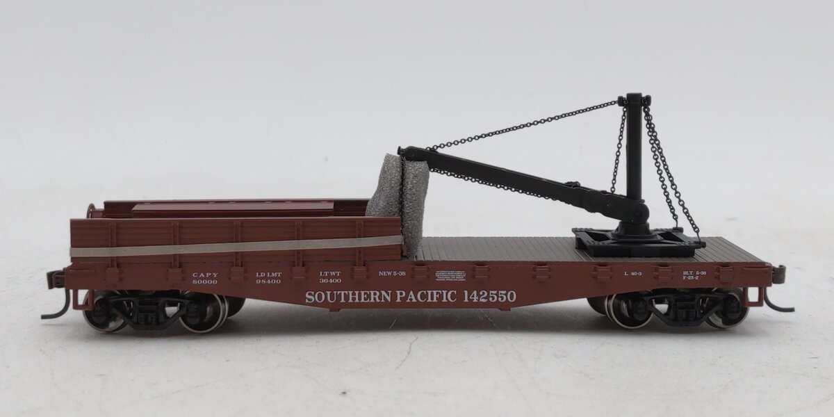 Athearn 86035 HO Southern Pacific RTR 40' Derrick Flat Car #142550