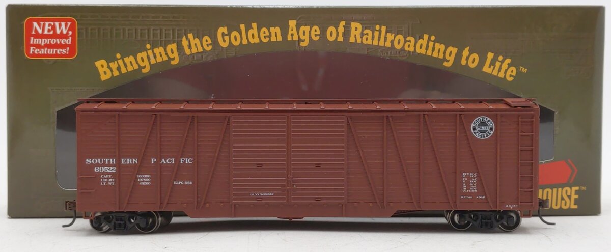 Roundhouse 84422 HO Southern Pacific RTR 50'' Single Sheath Boxcar #69522