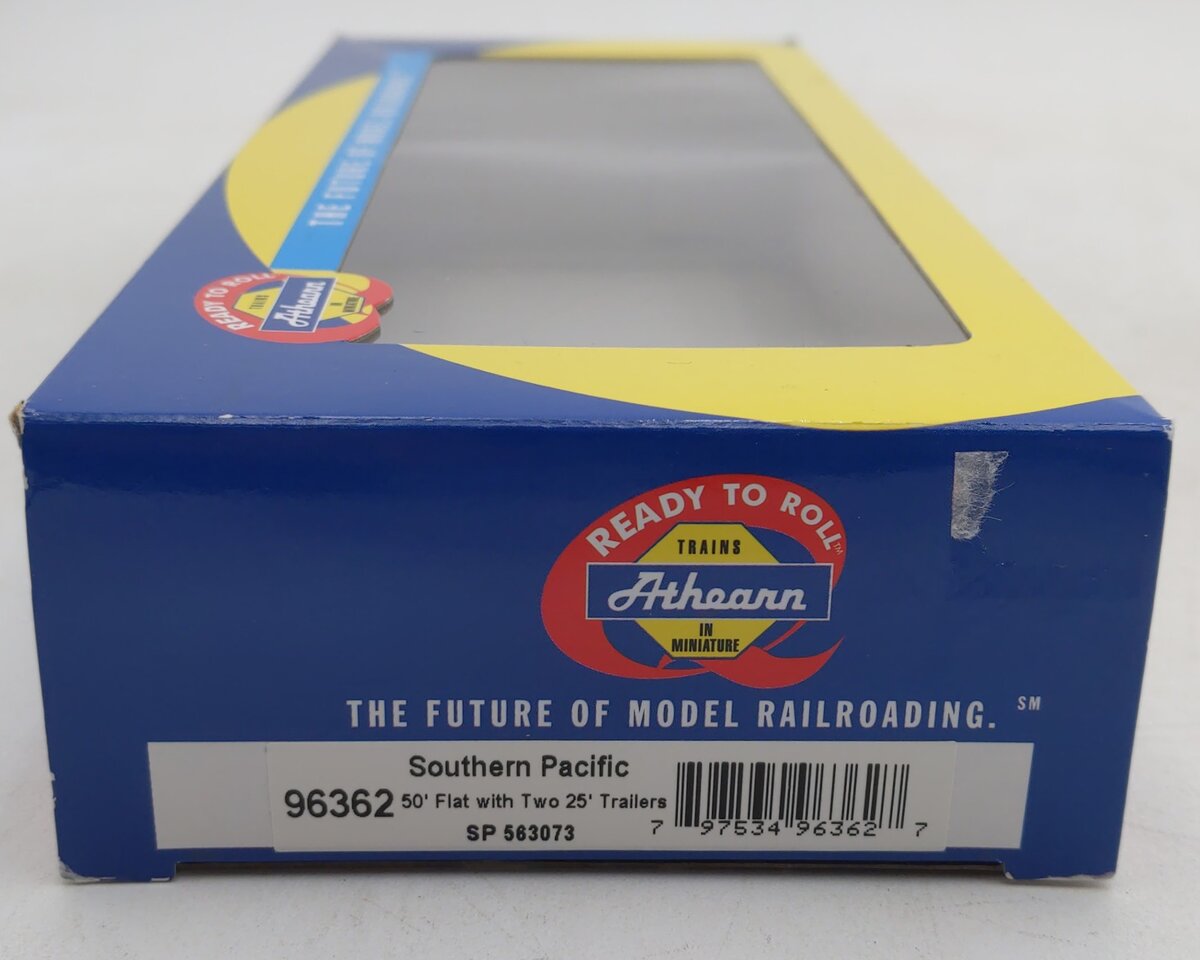 Athearn 96362 HO Southern Pacific RTR 50' Flat Car with 2 25' Trailers #563073