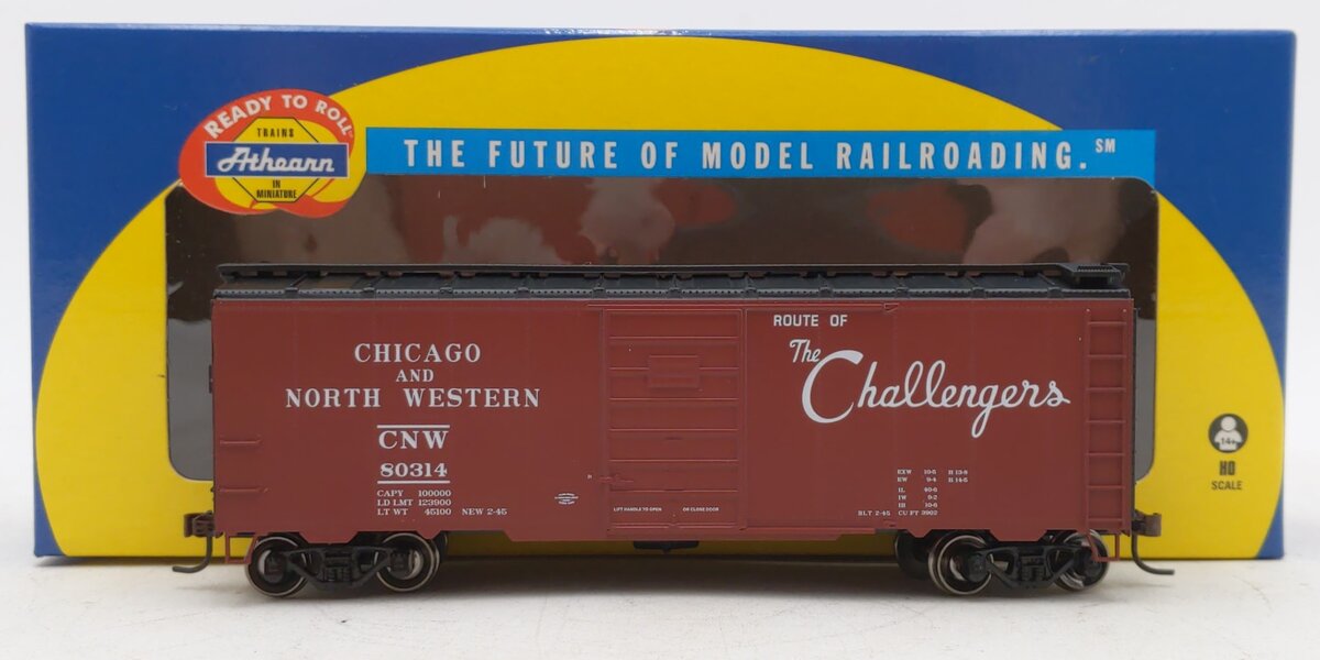 Athearn 73454 HO Scale C&NW/Challengers RTR 40' Superior Boxcar #80314