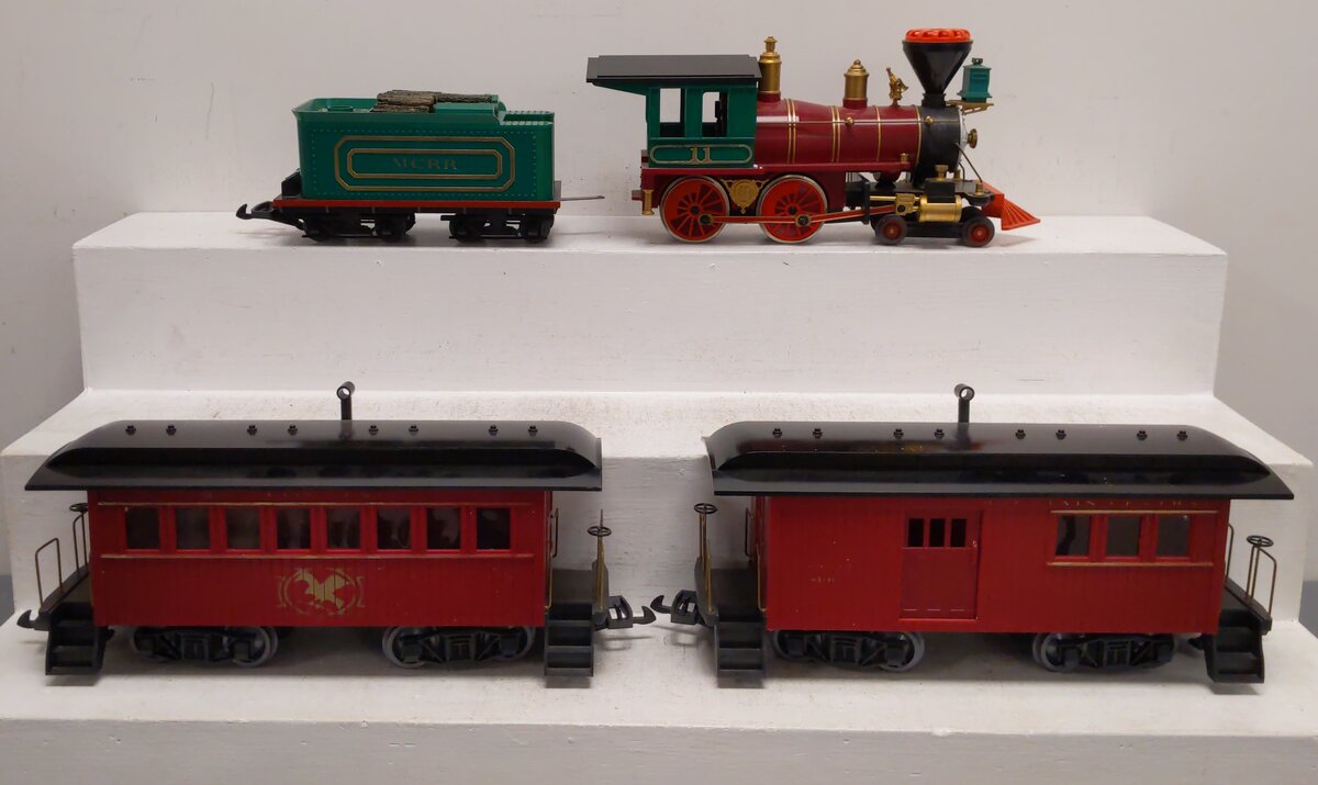 Kalamazoo 18601-2 G Scale Train Set Engine 4-4-0 MCRR Mountain Central Railroad VG/Box