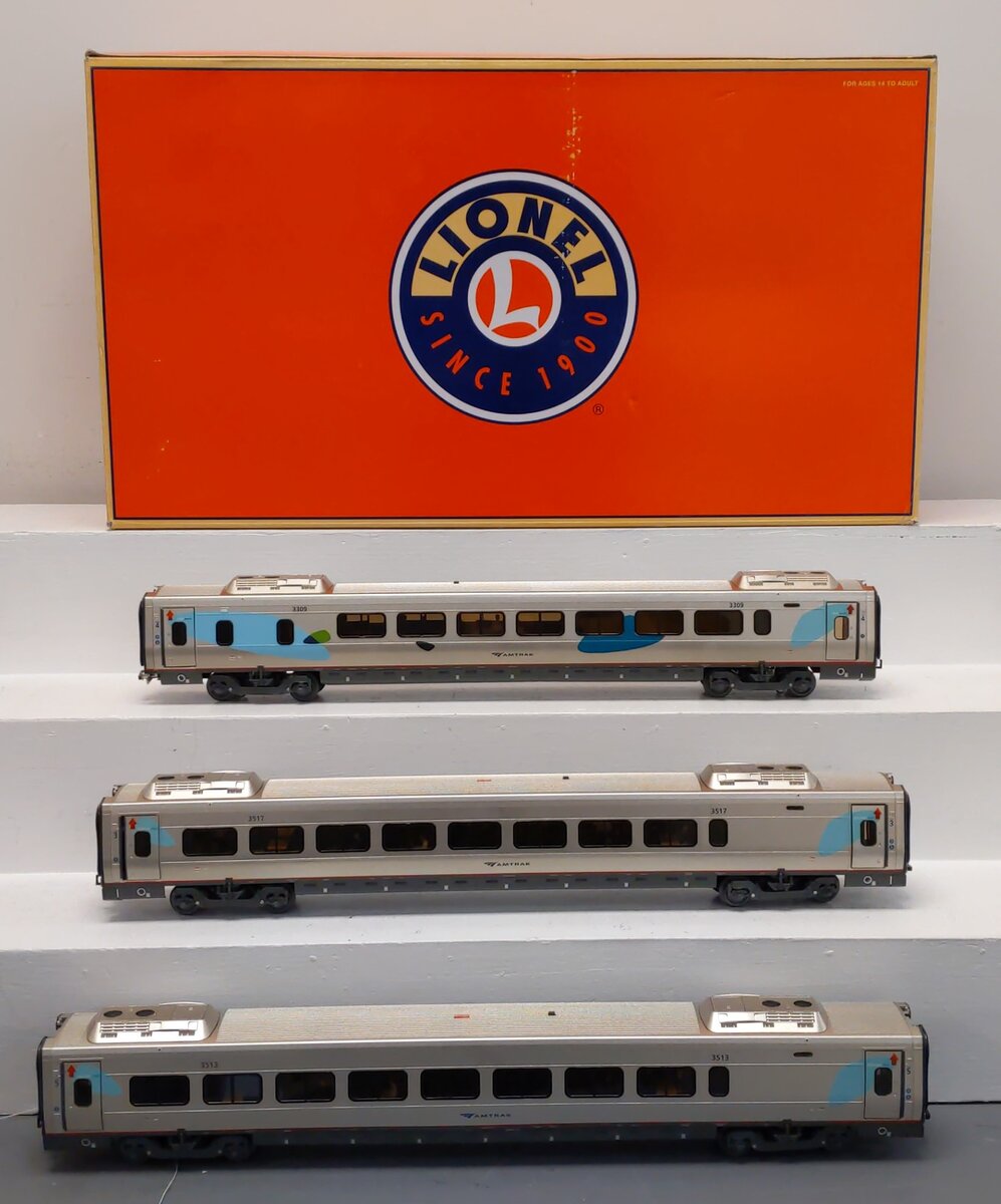Lionel 2127390 O Amtrak Acela High Speed Train Expansion Pack