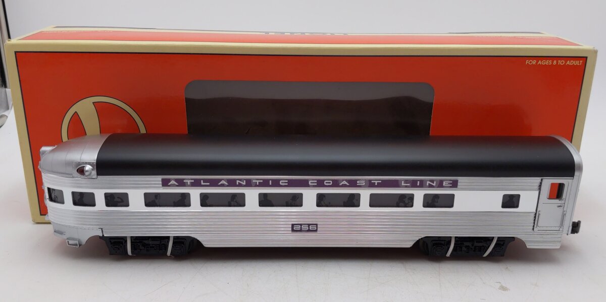 Lionel 6-19158 O Gauge Atlantic Coast Line Aluminum Observation Car #256 NIB