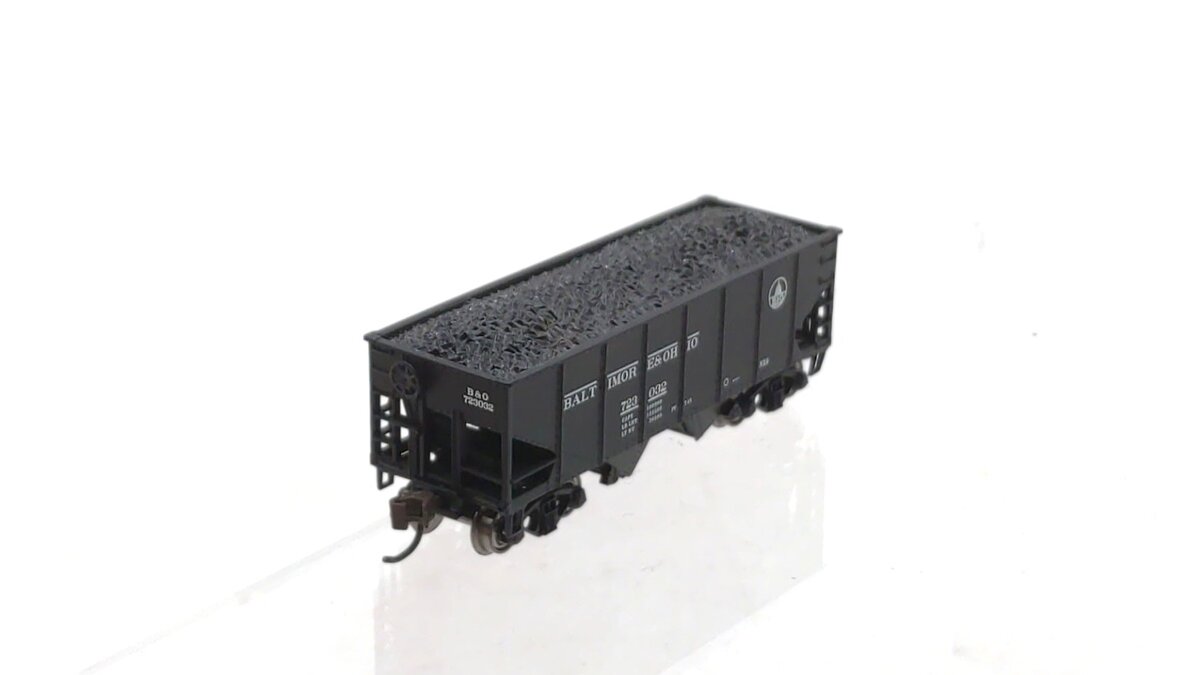Bachmann 19553 N Scale Baltimore & Ohio 55-Ton 2-Bay Open Hopper w/Load #723032