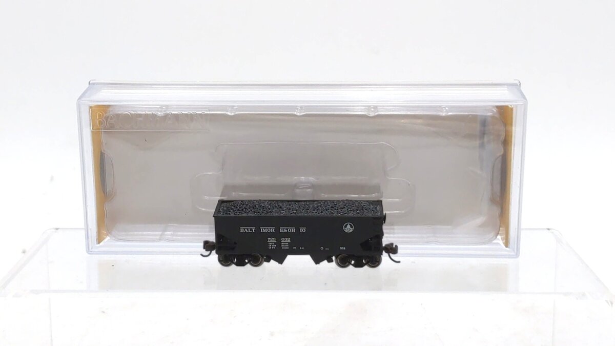 Bachmann 19553 N Scale Baltimore & Ohio 55-Ton 2-Bay Open Hopper w/Load #723032