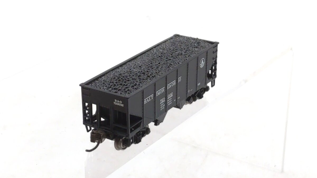 Bachmann 19553 N Scale Baltimore & Ohio 55-Ton 2-Bay Open Hopper w/Load #723032