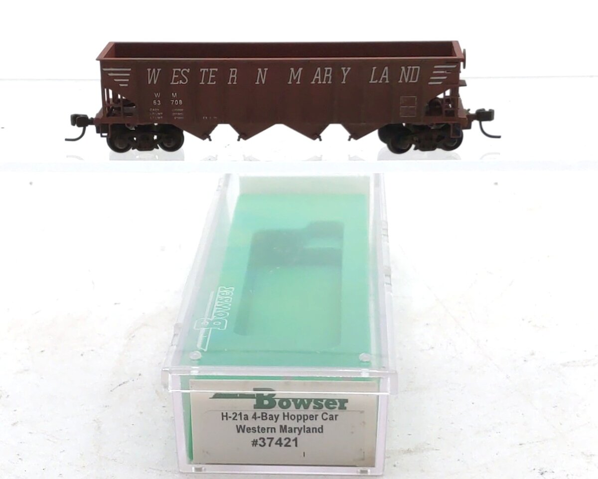 Bowser 37421 N Scale Western Maryland H-21a 70-Ton 4-Bay Hopper #63708