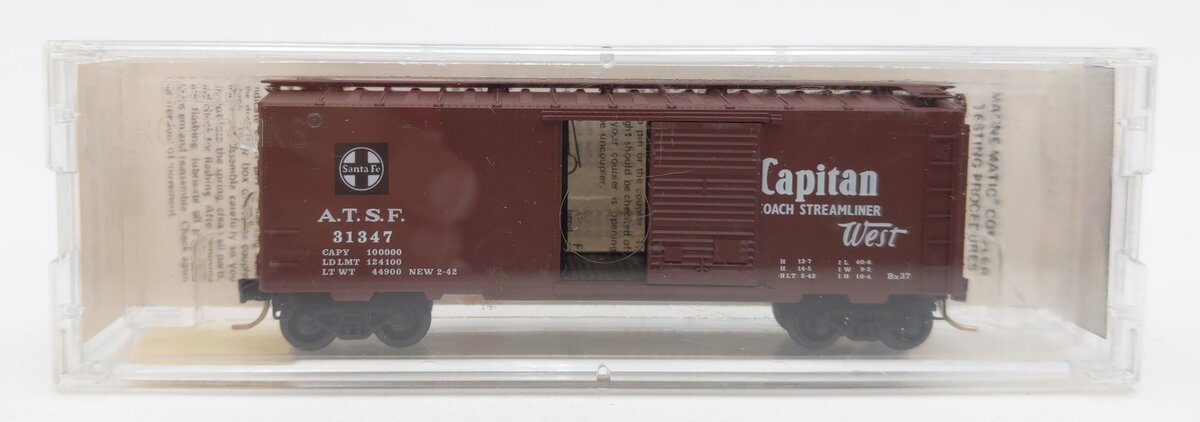 Micro-Trains 02000470 N Scale ATSF 40' Standard Single Door Boxcar #31347