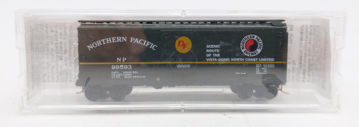 Micro-Trains 02100210 N Northern Pacific 40' Standard Plug Door Boxcar #98593 LN/Box