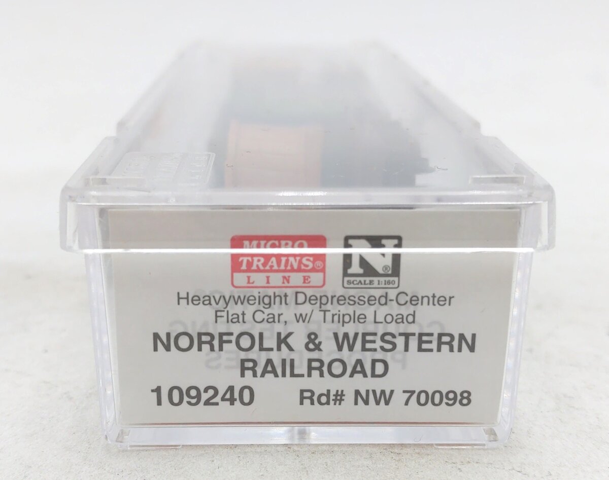 Micro-Trains 10900240 N N&W Heavyweight Depressed Center Flatcar w/Load #70098