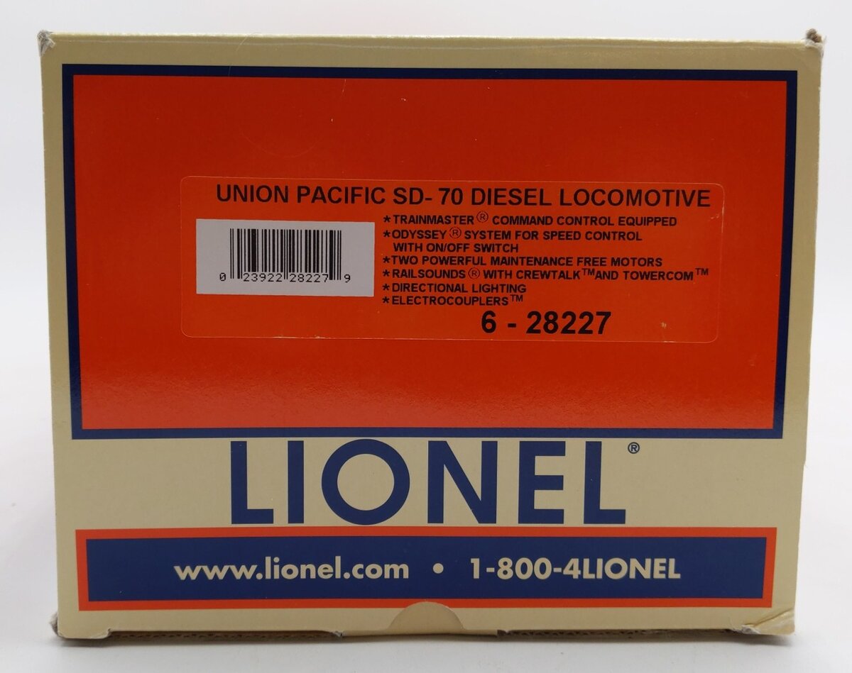 Lionel 6-28227 O Gauge Union Pacific SD-70MAC Powered Diesel Locomotive #4970 EX/Box