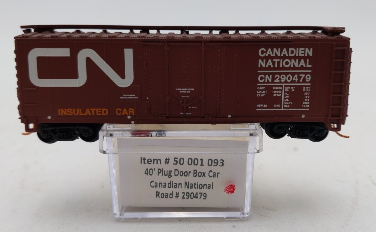 Atlas 50001093 N Canadian National Trainman 40' Plug Door Boxcar #290479