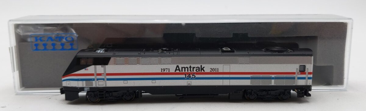 Kato 176-6021-1 N Amtrak GE P42 40th Anniv Ph III Diesel Locomotive w/DCC #145