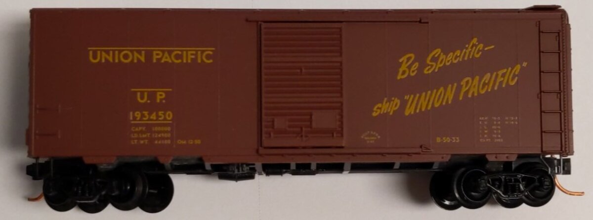 Micro-Trains 02000296 N Union Pacific 40' Standard Single Door Boxcar #193450 LN/Box