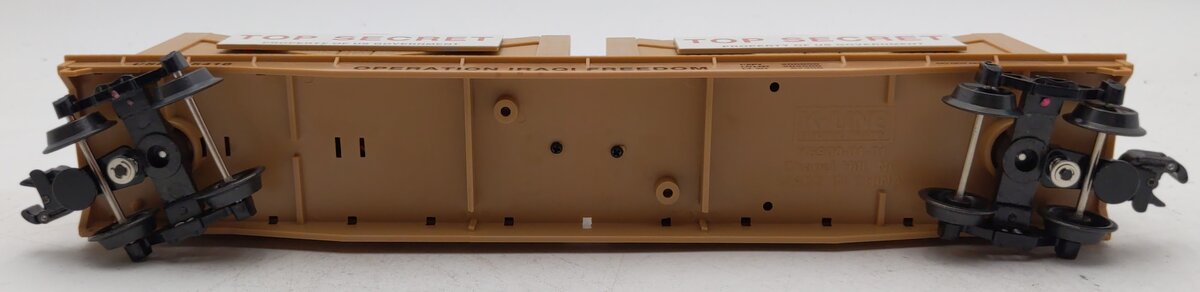 K-Line K691-8031 O Gauge Operation Iraqi Freedom Flatcar w/2 Top Secret Crates NIB