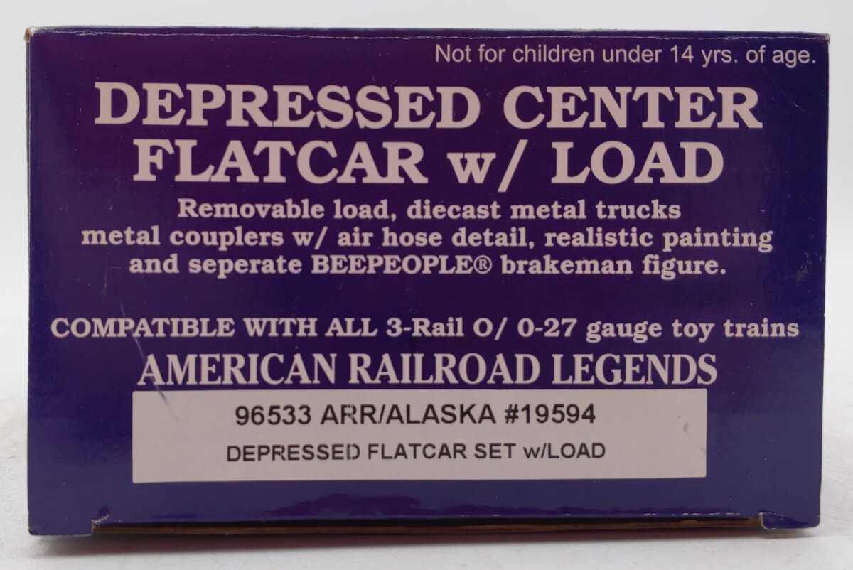 RMT 96533 O 3-Rail Alaska Depressed Center Flat Car