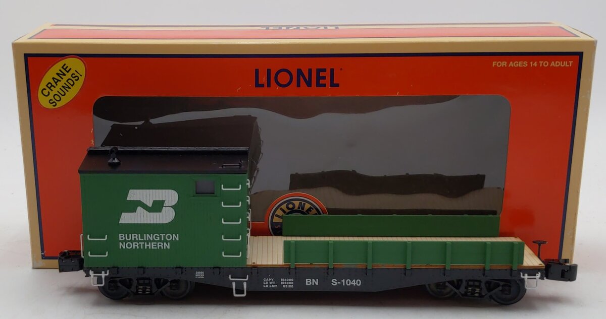 Lionel 6-29886 Burlington Northern TMCC Operating Boom Car