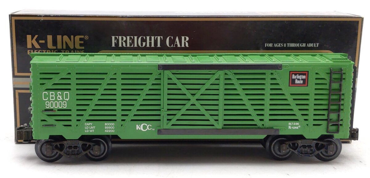 K-Line K-90009 O Gauge CB&Q Collectors Club Classic Stock Car LN/Box