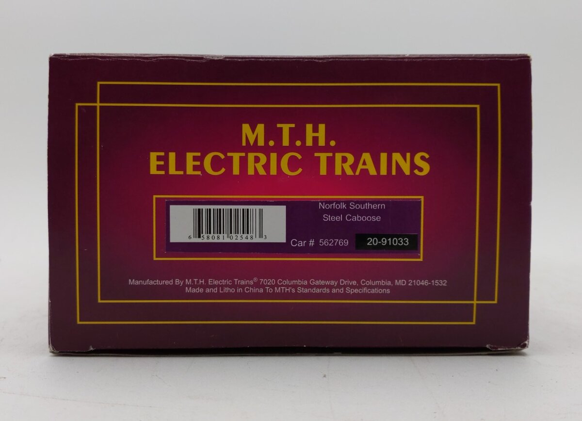 MTH 20-91033 O Gauge Norfolk Southern Caboose #562769 EX/Box