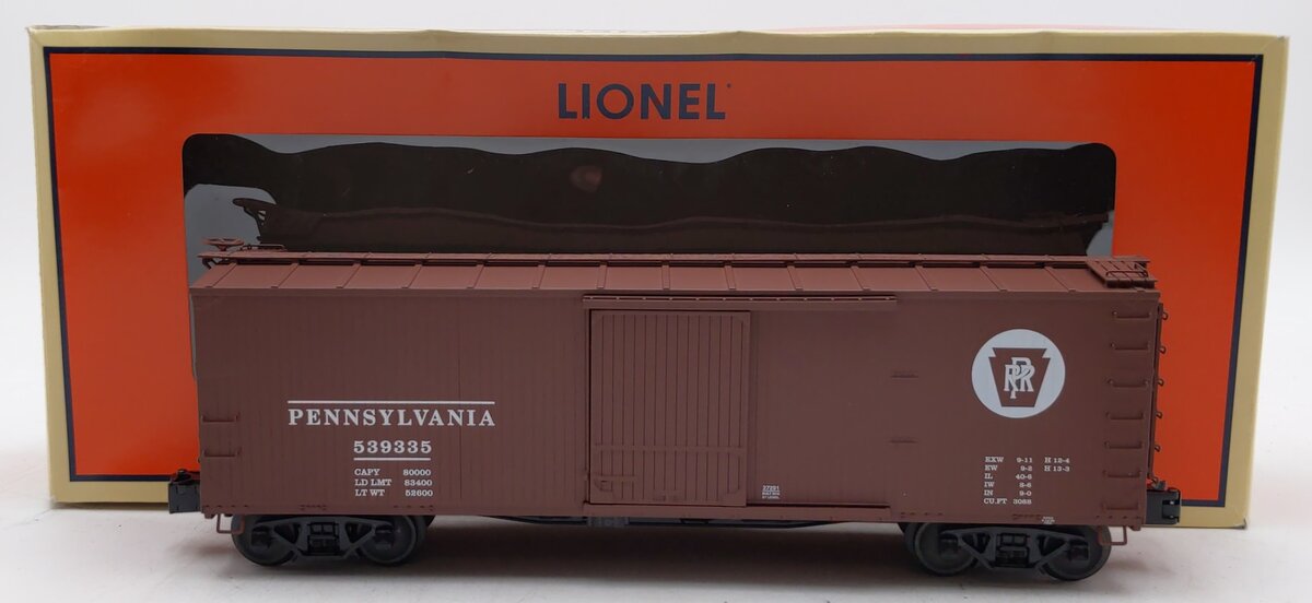 Lionel 6-27291 O Gauge Pennsylvania Double-Sheathed Boxcar #539335 LN/Box