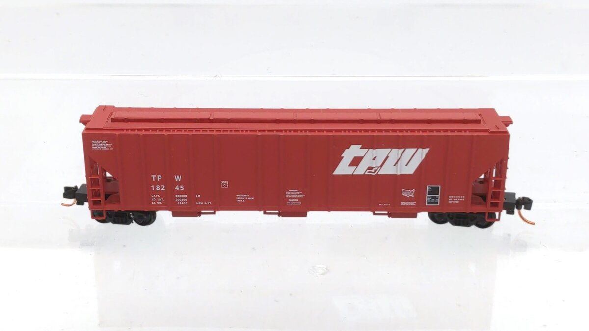 Micro-Trains 09900150 N TPW Evans 100-Ton 3-Bay Covered Hopper #18245