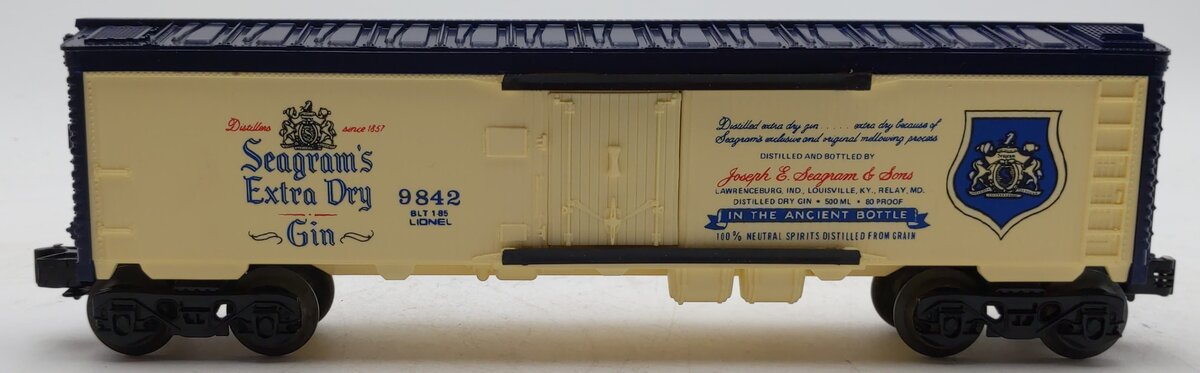 Lionel 6-9842 O Gauge Seagrams Gin Billboard Reefer Car LN/Box