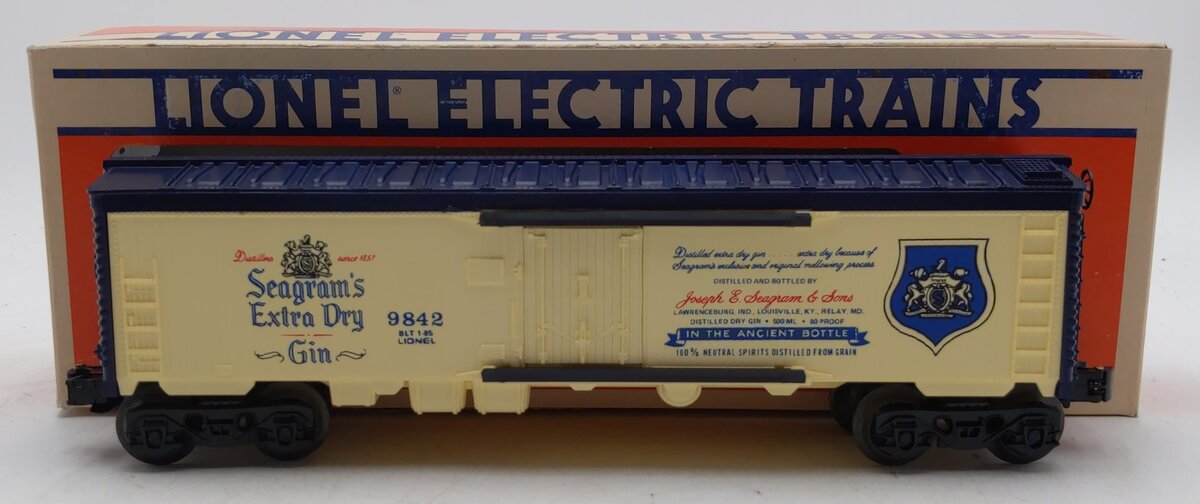 Lionel 6-9842 O Gauge Seagrams Gin Billboard Reefer Car LN/Box