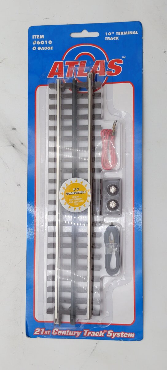 Atlas 6010 O 10" Straight Terminal Track Section UV Compatible