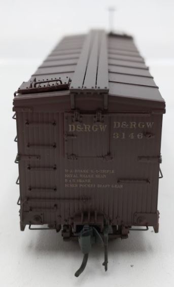 Blackstone Models B340128W HOn3 Scale Weathered D&RGW 30ft Boxcar #3146 LN/Box